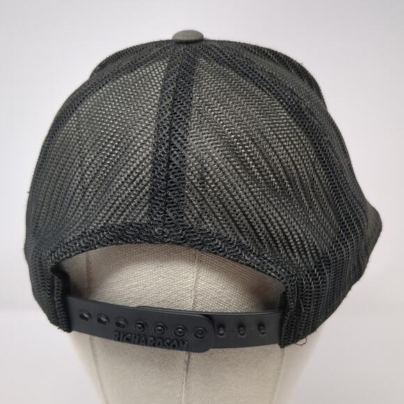 The Rack Snapback Trucker Hat Gray One Size Adjustable Mesh Back Richardson - Picture 6 of 10
